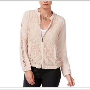 Bar III light pink sweater with zipper